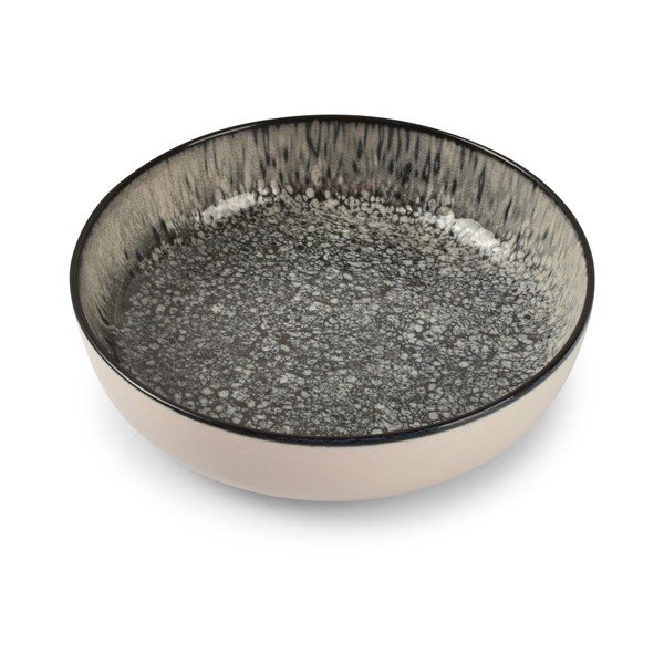 Crni/krem dubok tanjur od kamenine ø 18,5 cm Gravel – ONA
