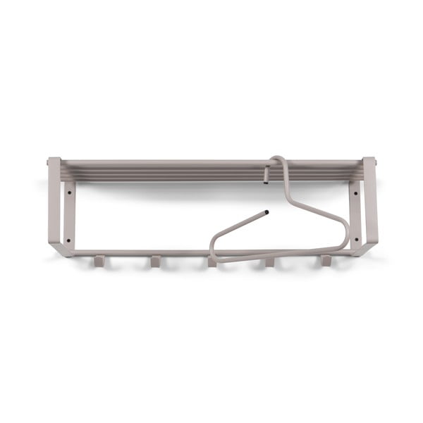 Smeđe-siva metalna zidna vješalica s policom 70 cm Rex – Spinder Design-image-2