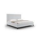 Svijetlo sivi tapecirani bračni krevet s prostorom za pohranu s podnicom 160x200 cm Casey – Mazzini Beds