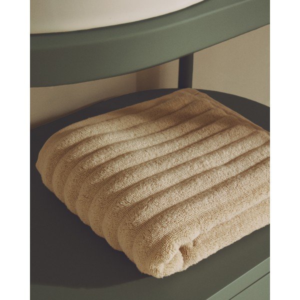 Bež pamučan ručnik od frotira 50x90 cm Navira – Kave Home-image-3