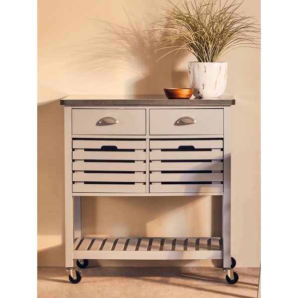 Kolica za posluživanje na kotačima 46x86 cm Frankfurt – Premier Housewares-image-1