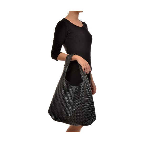 Crna kožna torba Mangotti Bags Serena-image-4