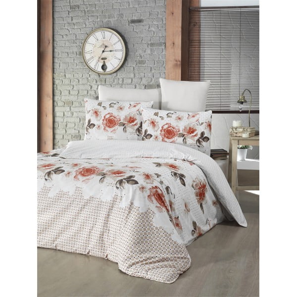 Narančasta posteljina s plahtama za krevet za jednu osobu Isabella, 160 x 220 cm
