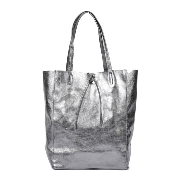 Kožna torbica u srebrnoj boji Carla Ferreri Elgia