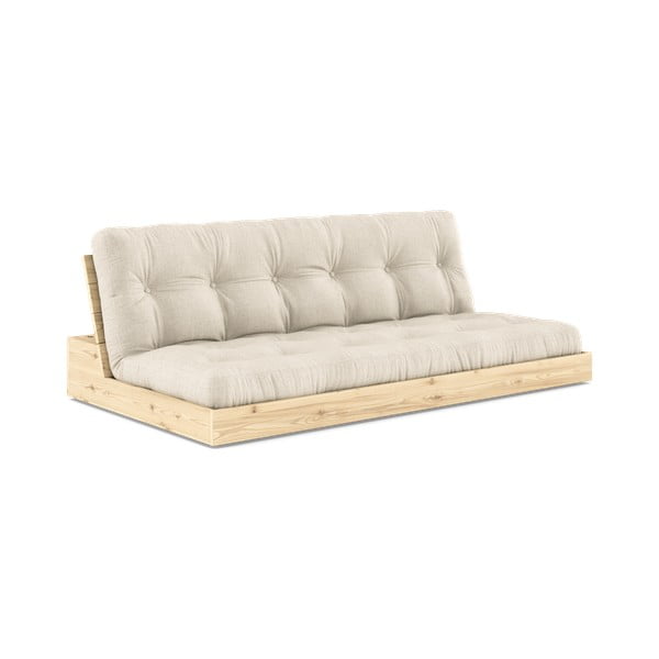 Siva/bež lanena sklopiva sofa 196 cm Base – Karup Design