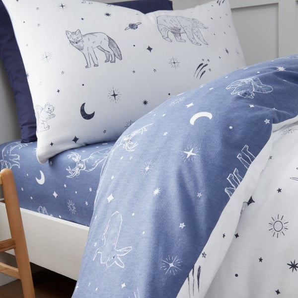 Flanelska dječja plahta s gumom 90x190 cm Starlight Animals – Bianca-image-2