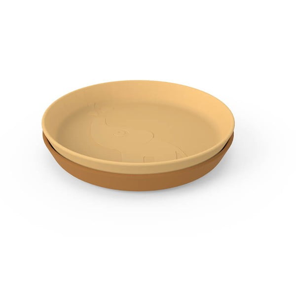 Set od 2 senf žuta dječja tanjura Done by Deer Elphee, ø 18,5 cm-image-2