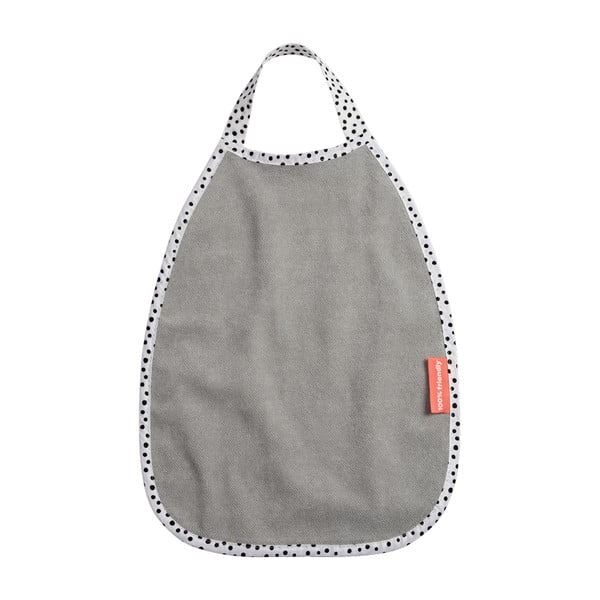 Grey Terry Bib Done by Deer Happy Dots