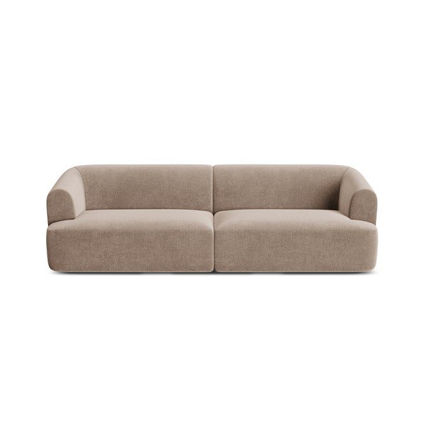 Svjetlo smeđa baršunasti sofa 255 cm Campi – Cosmopolitan Design-image-3