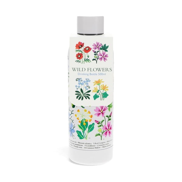 Bijela boca za vodu od nehrđajućeg čelika 500 ml Wild Flowers – Rex London-image-2