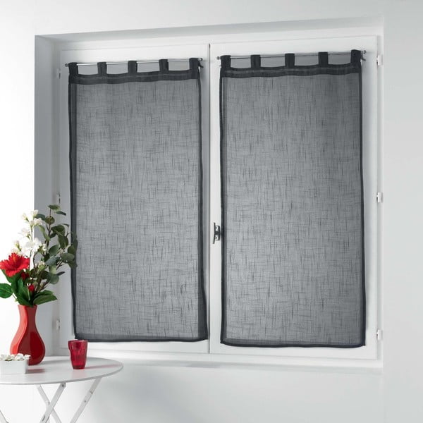 Antracitno sive prozirne zavjese u setu 2 kom 60x160 cm Zazy – douceur d'intérieur