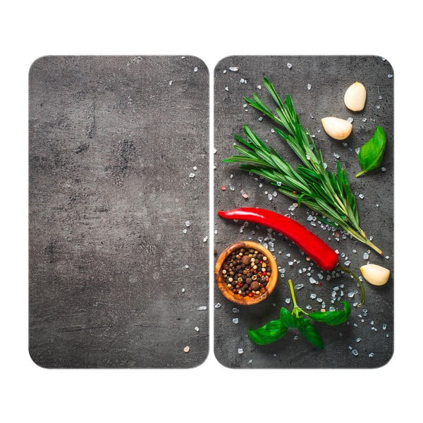 Poklopci za štednjak od kaljenog stakla u setu od 2 komada 52x30 cm Rosemary - Maximex