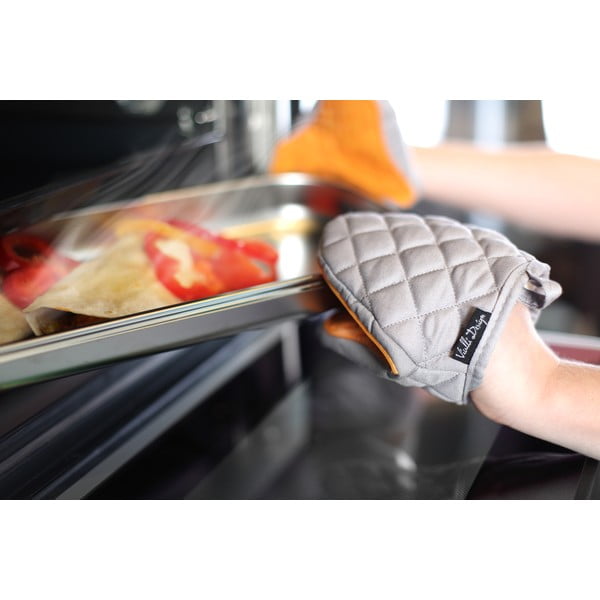 Narančasto-siva pamučna rukavica sa silikonom Vialli Design-image-1