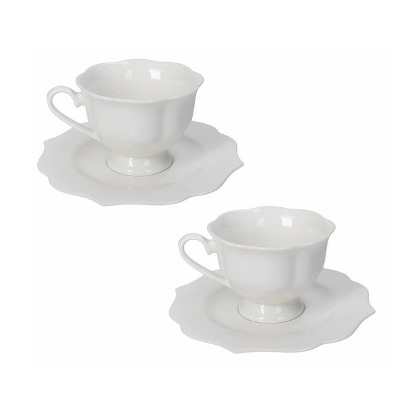 Bijele šalice u setu 2 kom od new china bone porculana 170 ml Queen – Brandani