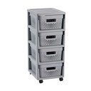 Sivi plastični regal na kotačima 29,5x65,5 cm Infinity – Curver