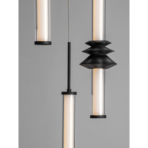 Mat crna LED viseća svjetiljka keramička s mogućnosti zatamnjivanja sa sjenilom od akrilnog stakla ø 35 cm Stalactite – Nova Luce-image-2