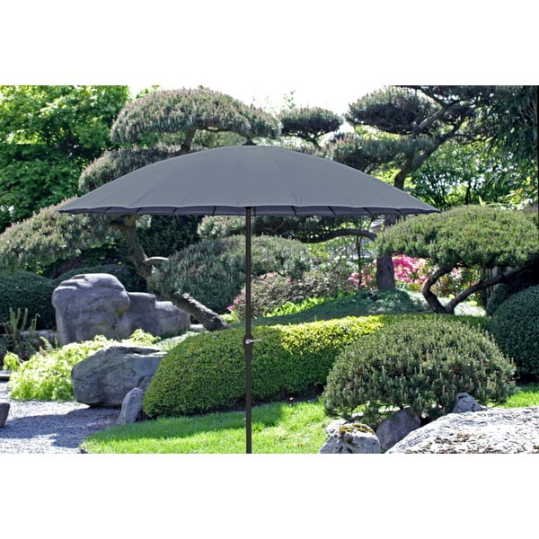 Sivi suncobran ø 260 cm – Garden Pleasure-image-3