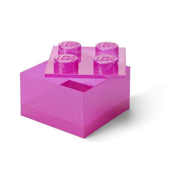 Ružičasta plastična dječja kutija za pohranu 25x25x18 cm – LEGO®