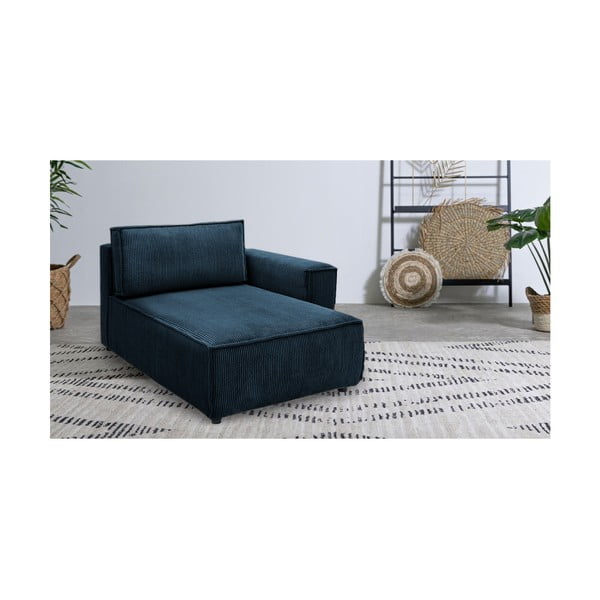 Tamno plava modularna sjedeća garnitura od samta (s desnim kutom) Nihad modular – Bobochic Paris-image-1