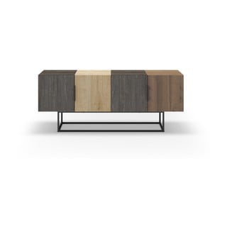 Smeđa/u prirodnoj boji TV komoda u dekoru hrasta 140x55 cm Titan – Marckeric