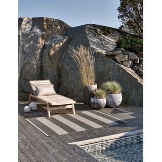 Antracitno sivi/krem unutarnji i vanjski tepih 140x180 cm Bob Charcoal Linen – Pappelina