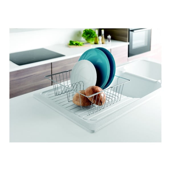 Ocjeđivač posuđa mat srebrne boje Metaltex Bruno, 36 x 33cm-image-3