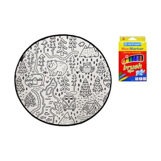 Tepih za bojanje Butter Kings Camping, ø 130 cm