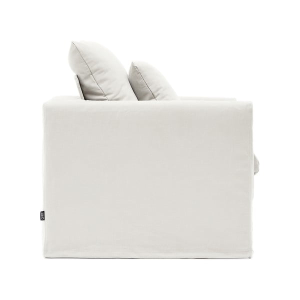 Bijela lanena fotelja Nora – Kave Home-image-3