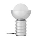 Stolna lampa u srebrnoj boji sa staklenim sjenilom (visina 32 cm) Spike – Bloomingville