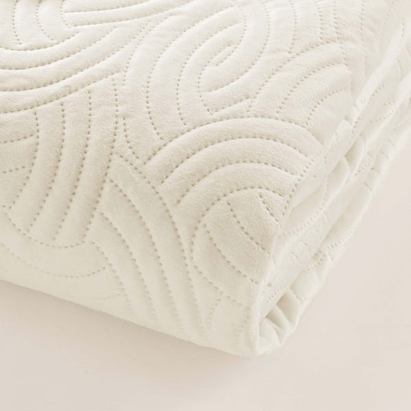 Bež prekrivač od samta 220x240 cm Solange – douceur d'intérieur-image-1