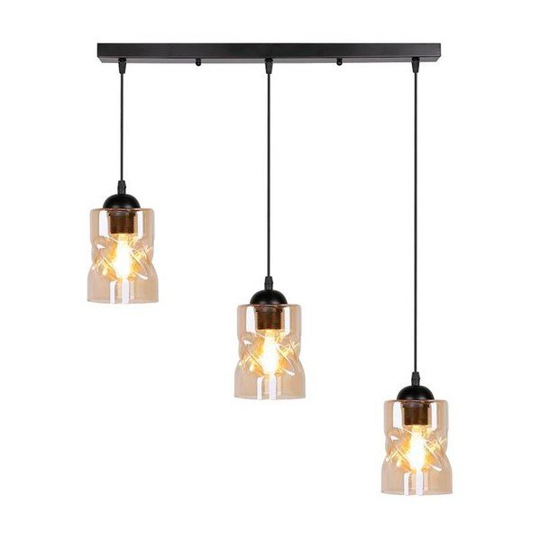 Crna visilica sa staklenim sjenilom 10x62 cm Felis - Candellux Lighting-image-4