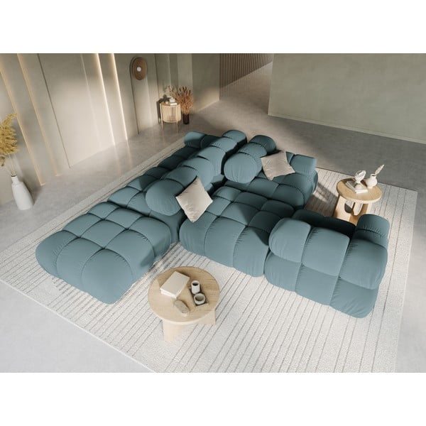 Petrolej zelena baršunasta sofa 282 cm Bellis – Micadoni Home-image-1