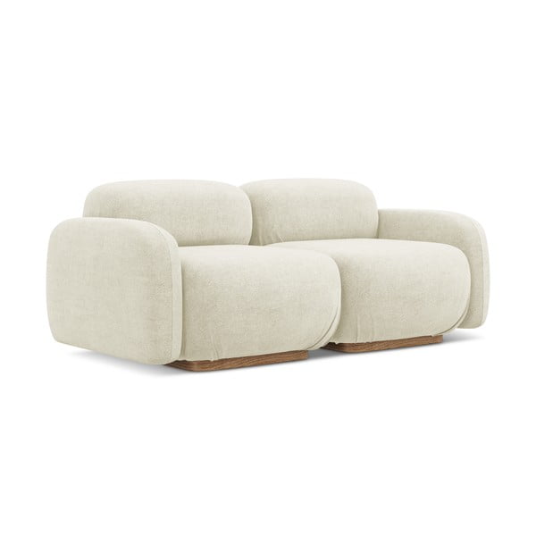Krem sofa od bouclé tkanine 190 cm Ailani – Makamii-image-2