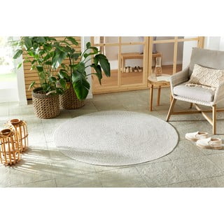 Bijelo-bež okrugli vanjski tepih ø 200 cm - NORTHRUGS
