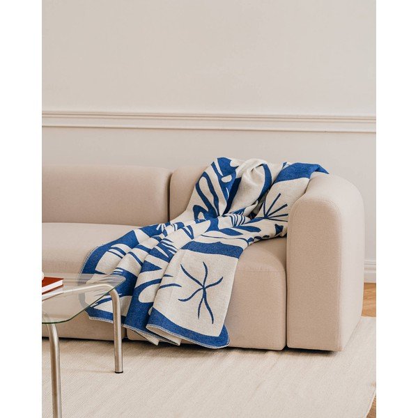 Plava deka 165x200 cm Lino – noo.ma-image-2