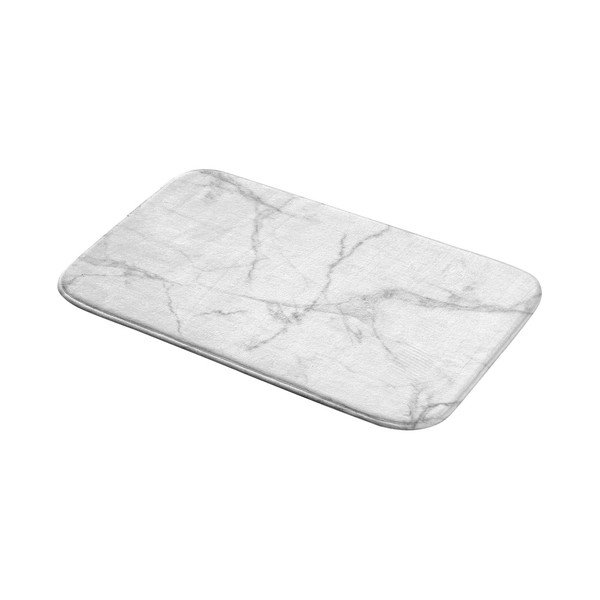 Bijela/siva tekstilna kupaonska prostirka 45x75 cm Marbre – douceur d'intérieur-image-2