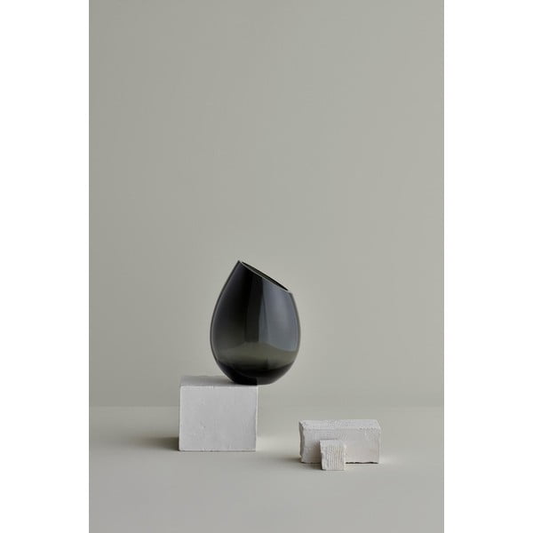 Zelena staklena vaza Blomus Raindrop visina 24 cm-image-1