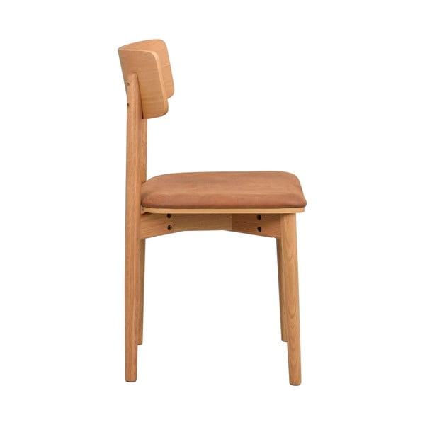 Konjak smeđe/u prirodnoj boji blagovaonske stolice u setu 2 kom od umjetne kože Wolcott – Rowico-image-4