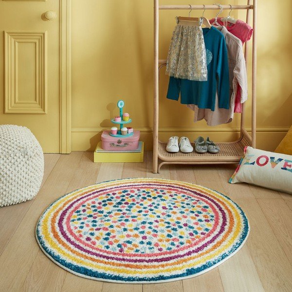 Okrugao tepih 100x100 cm Rainbow Spot – Flair Rugs-image-1