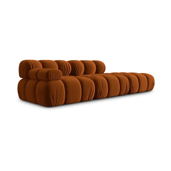 Narančasta baršunasta sofa 282 cm Bellis – Micadoni Home-image-3