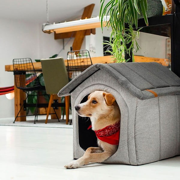 Svijetlo siva kućica za pse 44x45 cm Home L - Rexproduct-image-1