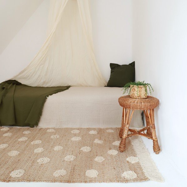 Ručno rađen tepih od mješavine jute i pamuka Nattiot Nop, 100 x 150 cm-image-2