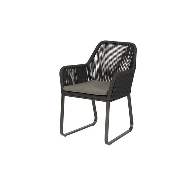 Crna/siva metalna vrtna stolica Plaza – Exotan