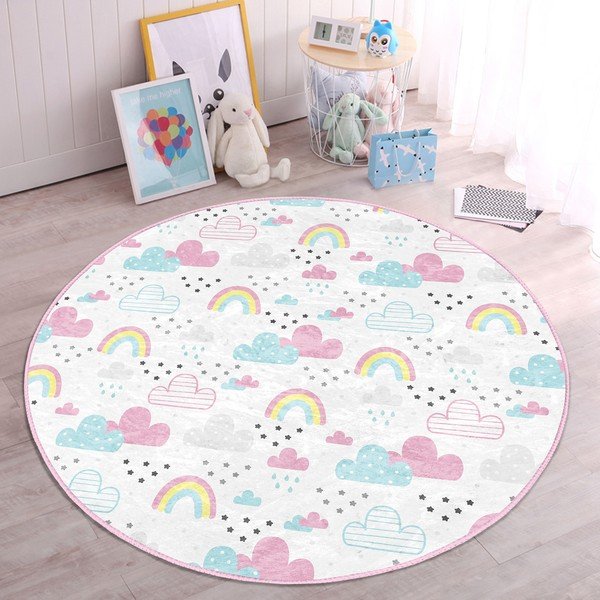 Bijeli dječji tepih ø 120 cm Comfort – Mila Home-image-4
