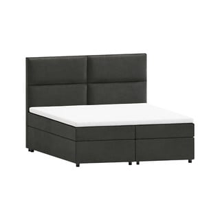 Tamno sivi boxspring krevet s prostorom za odlaganje 160x200 cm Rico – Ropez