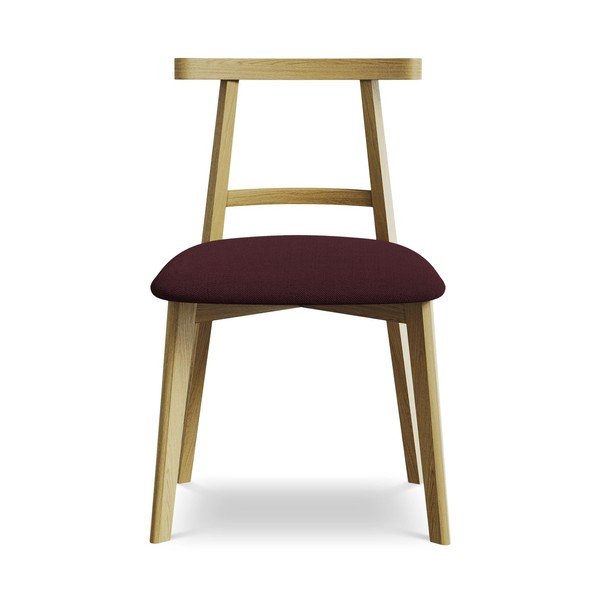 Bordo blagovaonska stolica od masivnog drveta Ohelo – Makamii-image-1