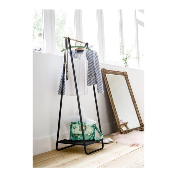 Crni stalak za odjeću s policom Compactor Portant Blanc-image-1