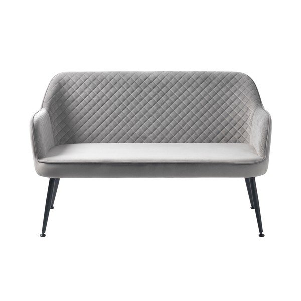 Svijetlo siva baršunasti sofa 129 cm Berrie – Unique Furniture