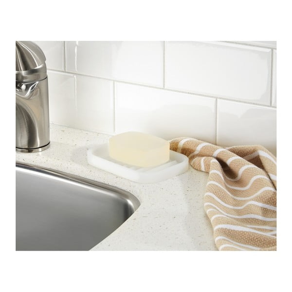 Bijela podloga za sapun iDesign Lineo 12,5 x 9 cm-image-1