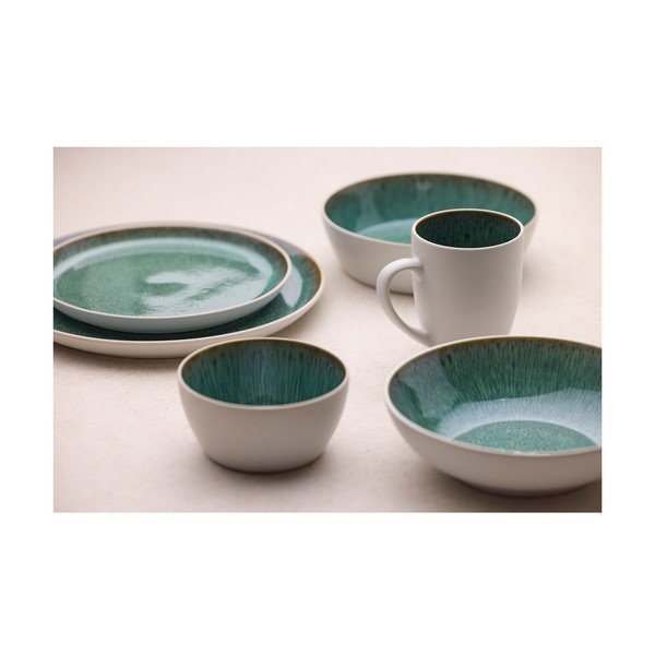 Bijeli/zeleni desertni tanjur od kamenine ø 21 cm Gastro White/Green – Bitz-image-3